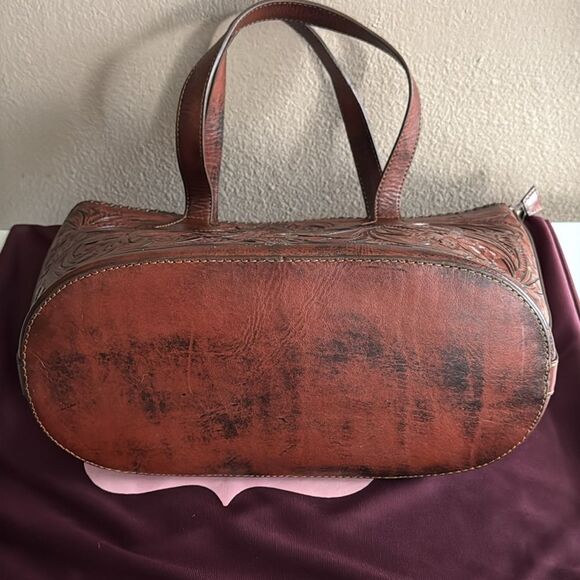 Mauzari Berlin Women's Large Tooled Leather Tote with External Pocket NEW - Picture 7 of 12